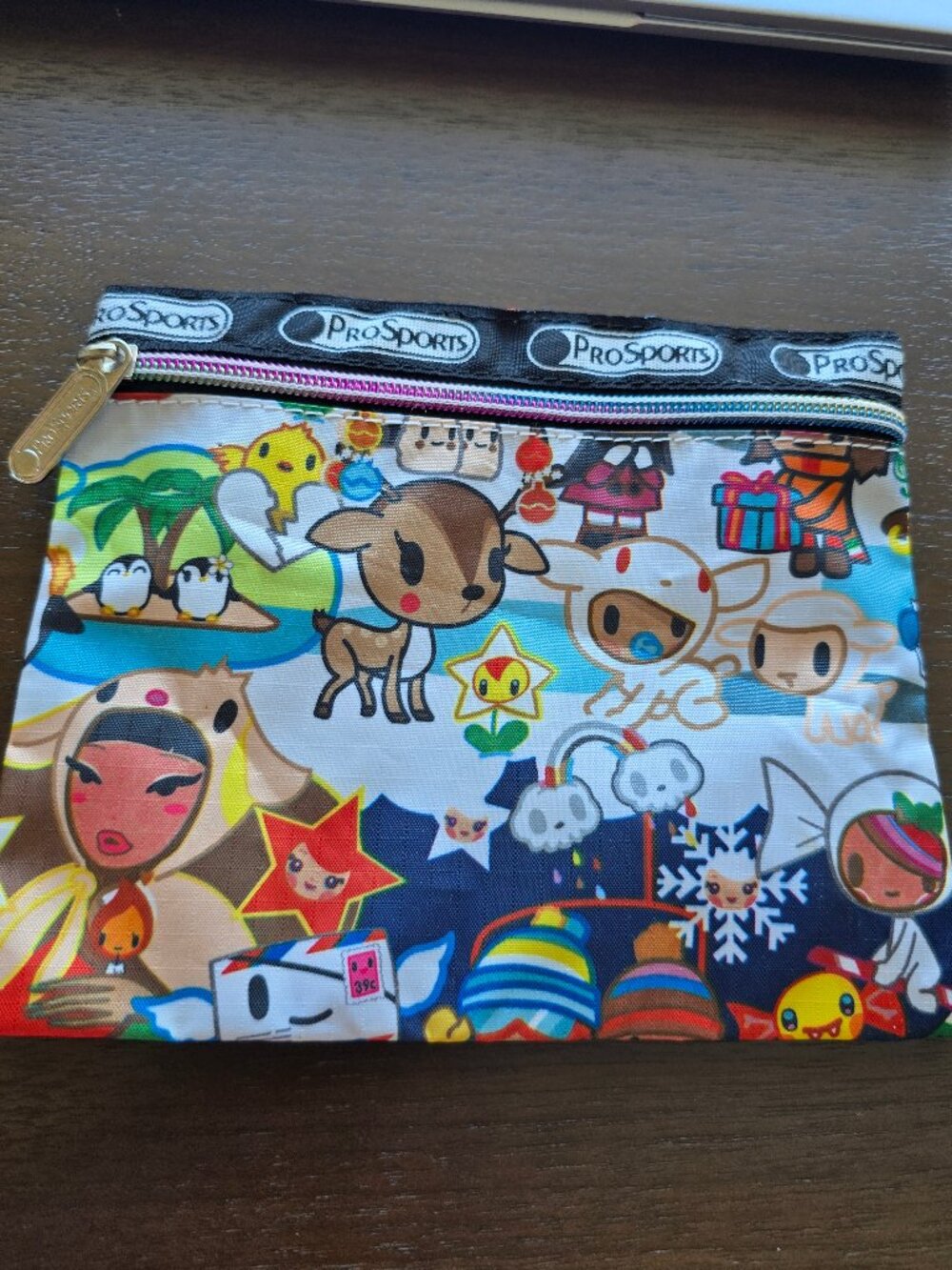 Vintage ProSports Tokidoki Zip Pouch/Cosmetic Bag